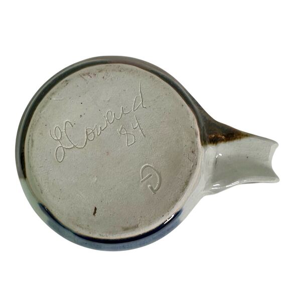 VTG L. Coward 1984 Studio Art Hobbyist Stoneware Coffee Cup Mug Boho Crazing - Picture 6 of 9